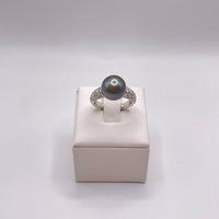 Anello con perla tahiti