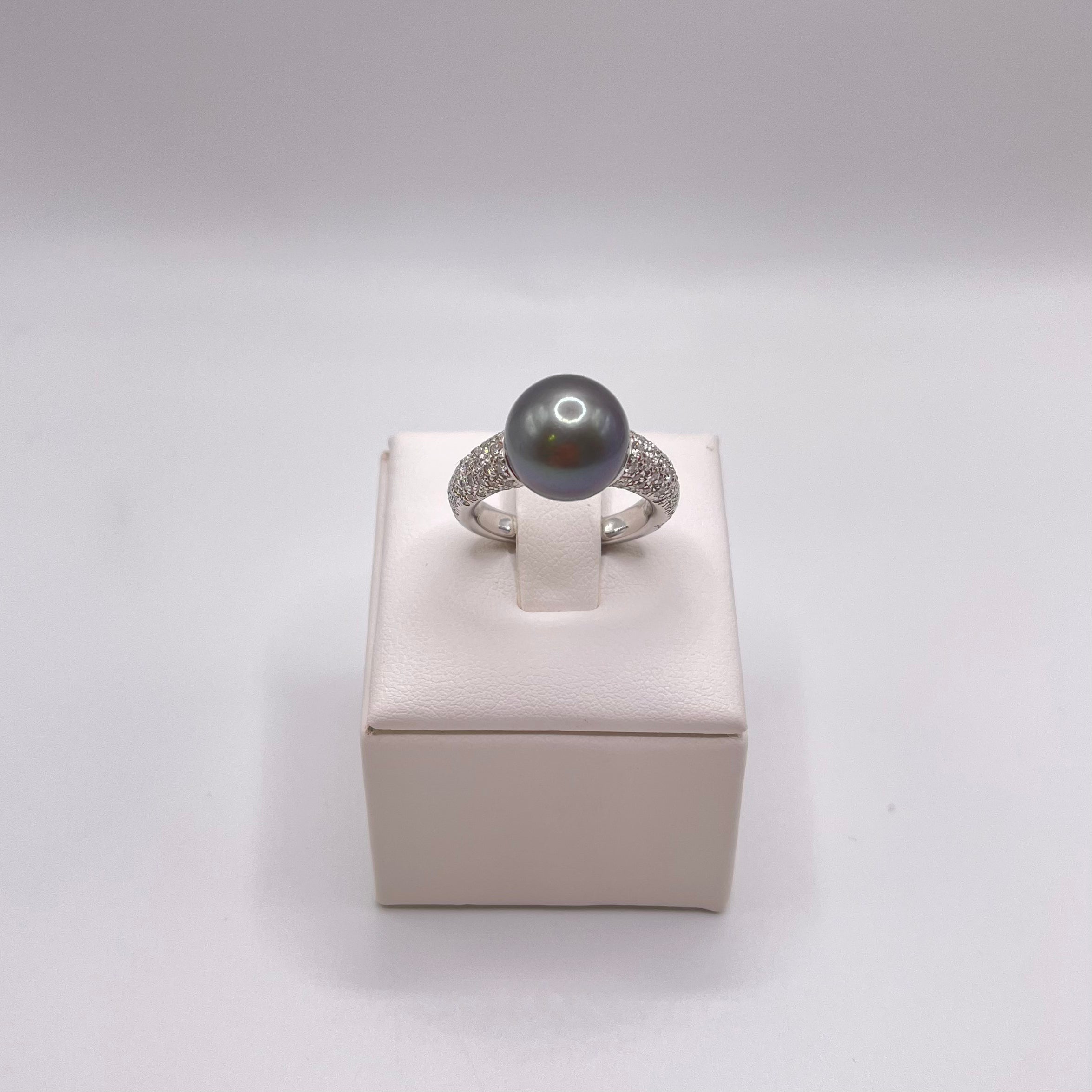 Anello con perla tahiti